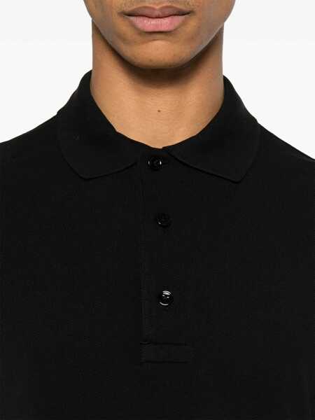 Tricouri Polo Tom Ford Pique Polo. BLACK Barbati (BM 18326608) 4