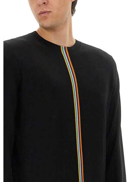 Pulovere casual Paul Smith Jersey With Striped Detail BLACK Barbati (BM 18326650) 4