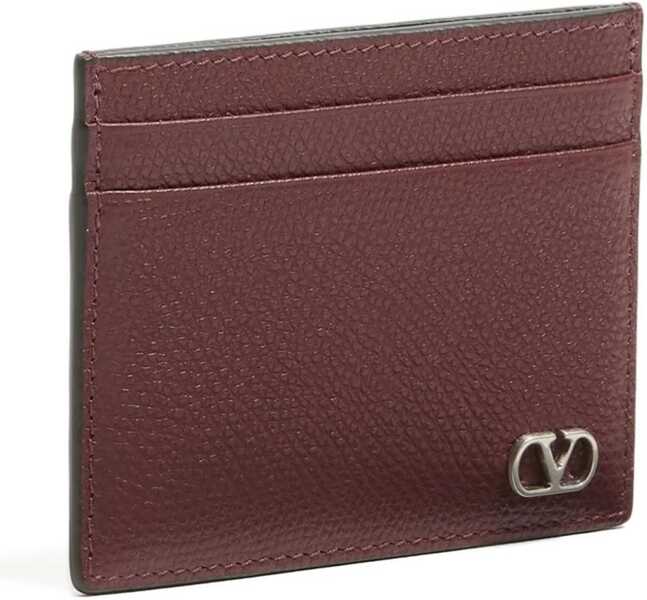 Portofele Valentino Garavani Vlogo Signature Card Holder BORDEAUX Barbati (BM 18326668) 3