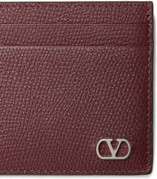 Portofele Valentino Garavani Vlogo Signature Card Holder BORDEAUX Barbati (BM 18326668) 4