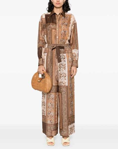 Pantaloni casual ZIMMERMANN Lucky Relazed Pants BROWN Femei (BM 18327010) 2