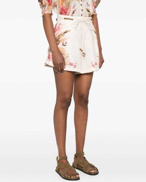 Pantaloni scurti ZIMMERMANN Ascension Tuck Shorts MULTICOLOR Femei (BM 18327025) 3