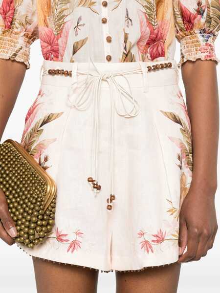 Pantaloni scurti ZIMMERMANN Ascension Tuck Shorts MULTICOLOR Femei (BM 18327025) 5