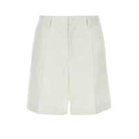Pantaloni Valentino Garavani White Wool Bermuda Shorts Barbati