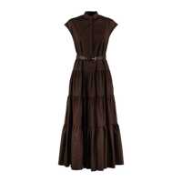 Rochii Max Mara Cotton Chemise Dress With Ruffles Femei