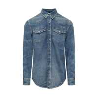 Camasi de blugi Givenchy Straight Denim Shirt Barbati