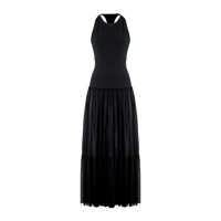 Rochii Philosophy Di Lorenzo Serafini Long Dress With Black Ruffles Femei