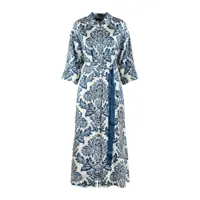 Rochii Max Mara Printed Silk Chemisier Dress Femei