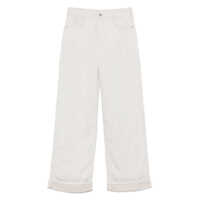 Blugi Emporio Armani Linen Blend Wide-Leg Jeans Femei