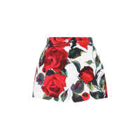Pantaloni casual Dolce & Gabbana Printed Cotton Shorts Femei