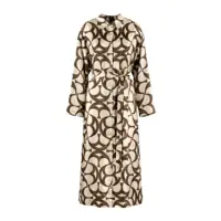 Rochii Max Mara Printed Silk Shirt Dress Femei
