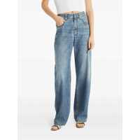 Blugi Brunello Cucinelli Dama - Blugi Brunello Cucinelli Boyfriend Blue Five Pocket Jeans With Faded Effect In Denim Woman BLUE Femei (BM 18333282) - B-mall.ro
