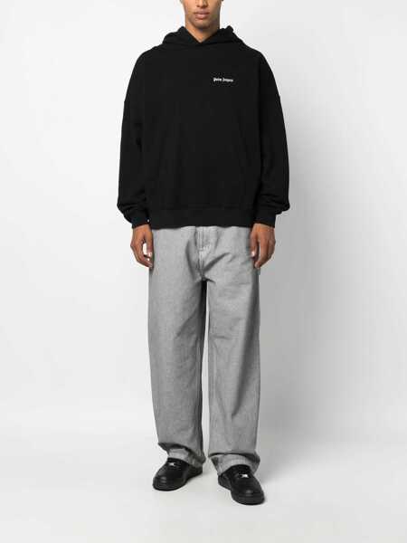 Pulovere Palm Angels Palm Angels Hooded Sweatshirt Black Barbati (BM 18333588) 2