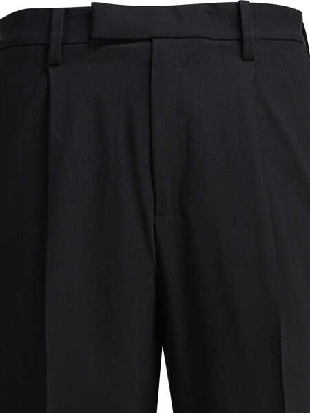 Pantaloni casual Vince Pleated Louie Relaxed trousers Black Barbati (BM 18334656) 3