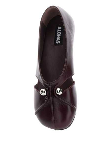 Balerini Alohas Ravena Rift ballets flat Bordeaux Femei (BM 18334722) 3