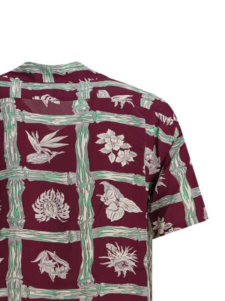 Camasi casual Sun Surf Island Plants shirt Bordeaux Barbati (BM 18334746) 3
