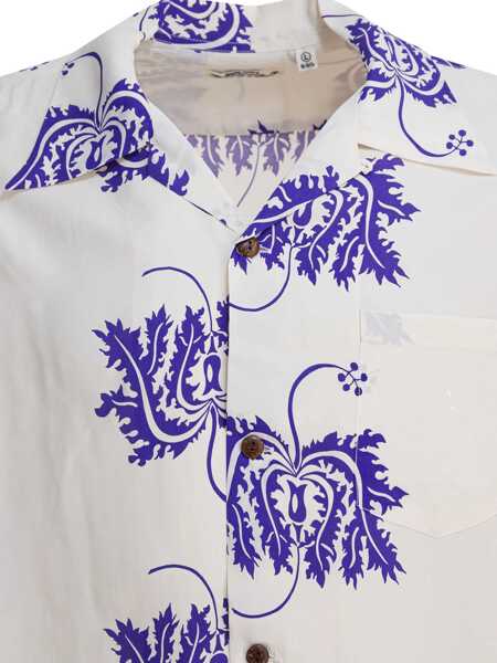 Camasi casual Sun Surf Hibiscus Coral Shirt White Barbati (BM 18334755) 3