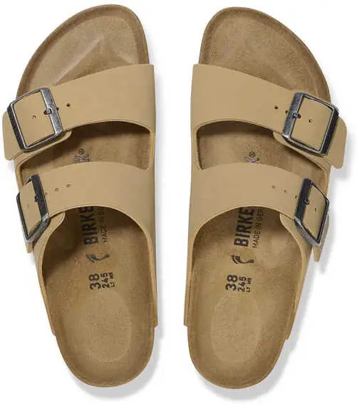 Saboti Birkenstock Arizona BS Birko-Flor Nubuk Latte Cream Beige Barbati (BM 18334912) 3