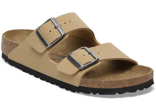 Saboti Birkenstock Arizona BS Birko-Flor Nubuk Latte Cream Beige Barbati (BM 18334912) 1