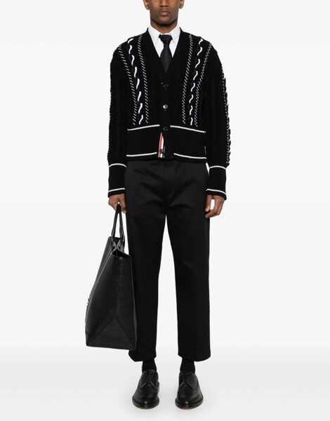 Pantaloni casual Thom Browne Cotton Pants BLACK Barbati (BM 18334987) 2