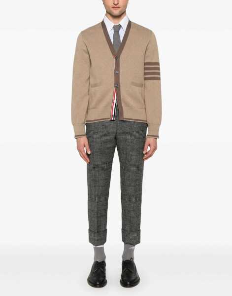 Cardigane Thom Browne Milano Cardigan MED BROWN Barbati (BM 18334999) 2