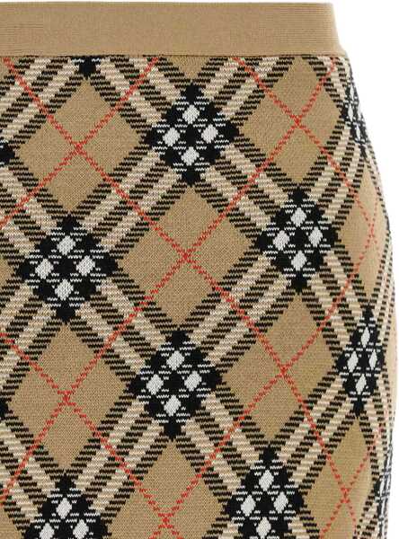 Fuste Burberry Archivio Check Miniskirt SAND/SAND IP CHECK Femei (BM 18335044) 2