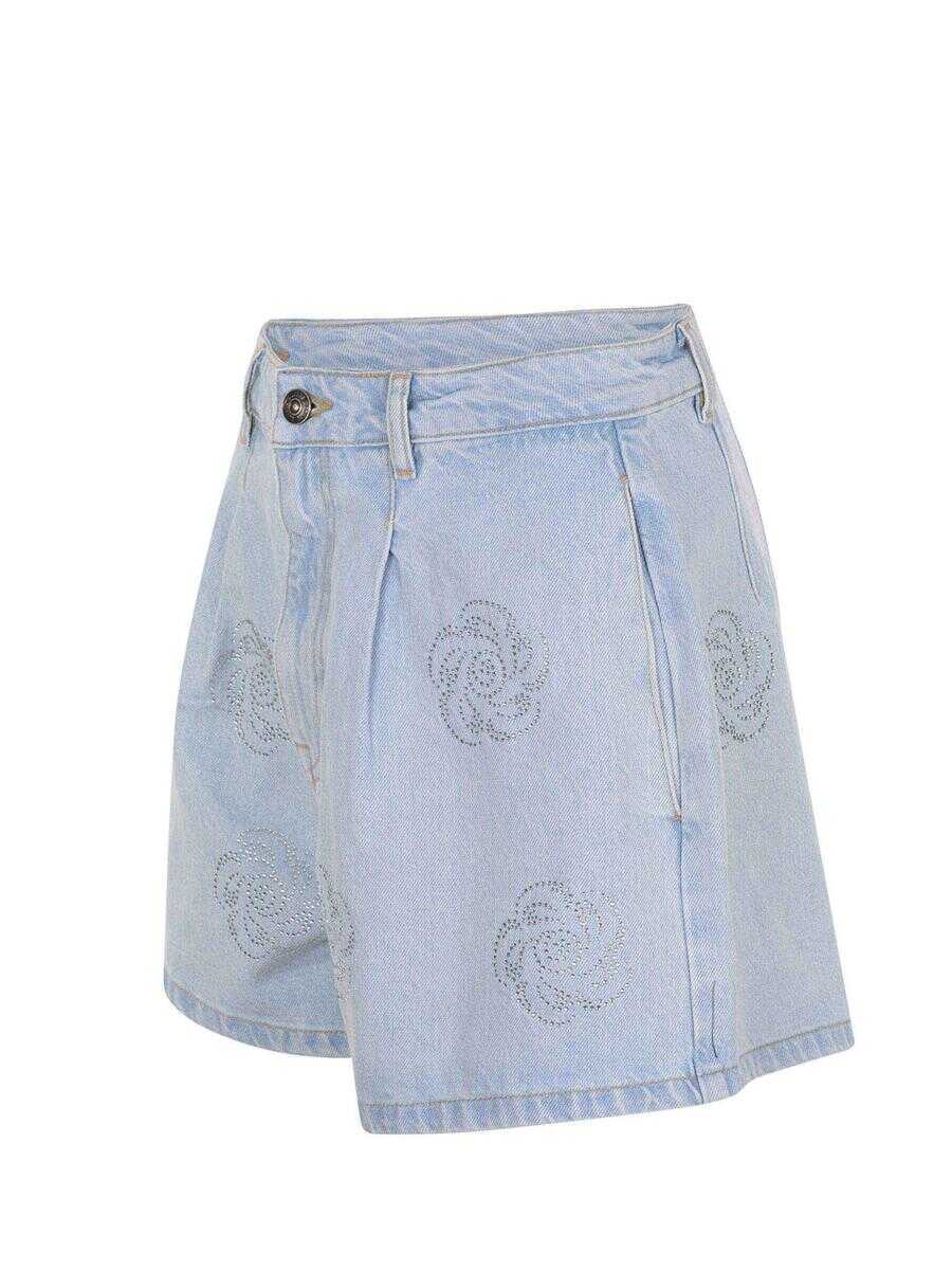 Pantaloni casual ROTATE Birger Christensen Rotate Birger Christensen  Shorts Blue Femei (BM 18340041) 2