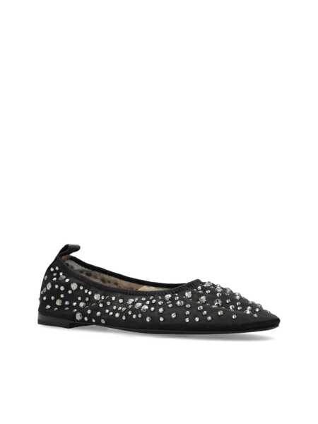 Balerini Tory Burch Black Ballet Flats With All-Over Crystals Application In Tech Fabric Woman Black Femei (BM 18340104) 4
