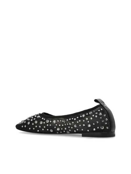 Balerini Tory Burch Black Ballet Flats With All-Over Crystals Application In Tech Fabric Woman Black Femei (BM 18340104) 5