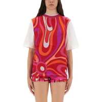 Topuri Pucci T-Shirt With "Iris" Print Femei