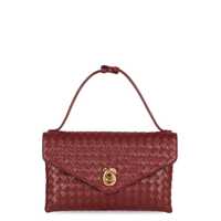 Genti de umar Bottega Veneta Bottega Veneta Knot Lock Leather Crossbody Bag