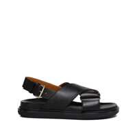 Pantofi cu toc Marni Black Leather Sandals Femei