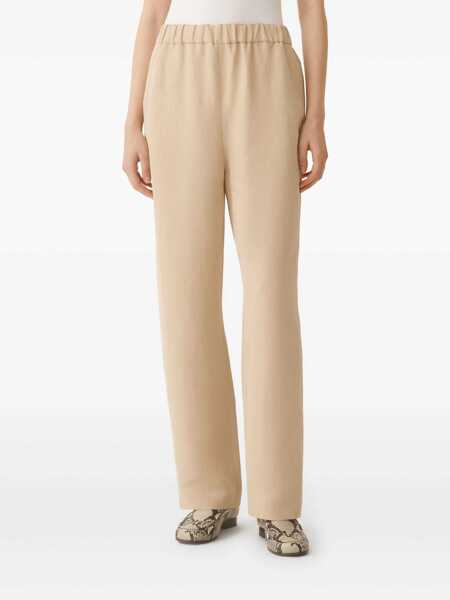 Pantaloni Fabiana Filippi VISCOSE LINEN JOGGING TROUSERS Beige Femei (BM 18341190) 3