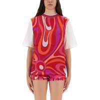 Tricouri T-Shirt With "Iris" Print Femei