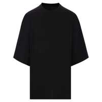 Tricouri 'Tommy T' Black Oversized T-Shirt In Cotton Man Barbati