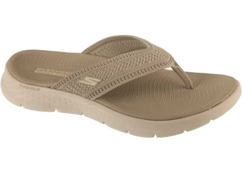 Slapi SKECHERS Go Walk Flex Sandal - Holly Beige Femei (BM 18350476) 1