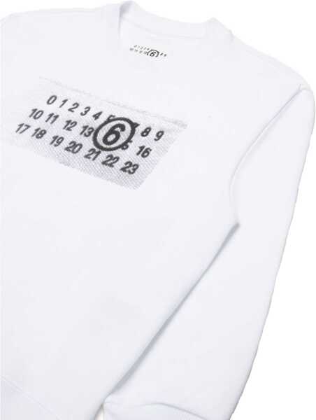 Hanorace MM6 Maison Margiela Sweatshirt WHITE Fete (BM 18350629) 4