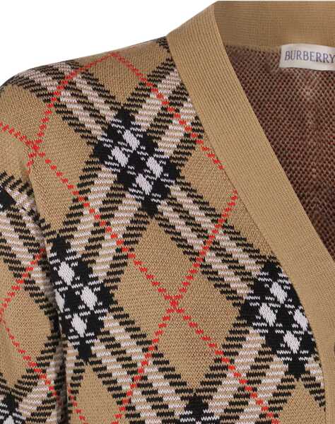 Cardigane Burberry Cardigan Check BEIGE Femei (BM 18350782) 3