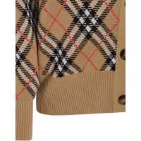 Pulovere Dama - Cardigane Burberry Cardigan Check BEIGE Femei (BM 18350782) - B-mall.ro