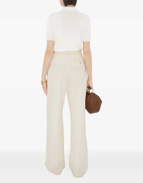 Tricouri Polo Burberry Wool Polo Shirt WHITE Femei (BM 18350791) 4