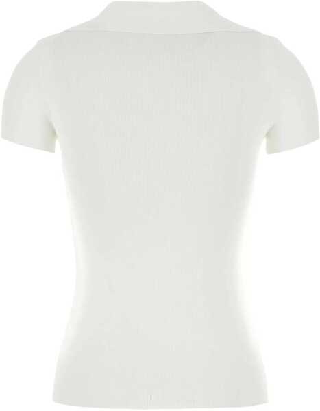Tricouri Balenciaga T-Shirt With V-Neckline WHITE Femei (BM 18350794) 2