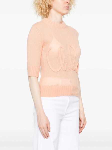 Pulovere casual Chloe Logo Knit Pullover PINK Femei (BM 18350803) 3