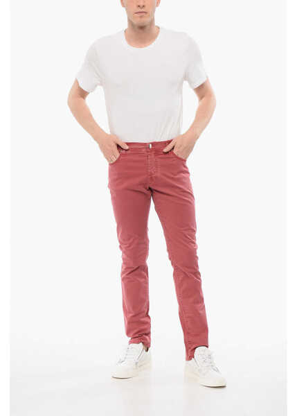 Pantaloni casual CORNELIANI Id 5-Pocketed Stretch Cotton Pants Red Barbati (BM 18350827) 4