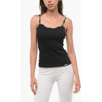 Sosete Stretch Cotton Tank Top With Logoed Details Femei