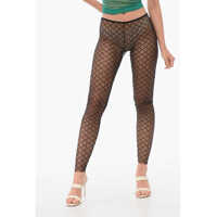 Lenjerie intima Sequine-Embroidered Mesh Collant Femei