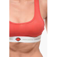 Imbracaminte Dama pagina 400 - Sutiene DSQUARED2 Solid Color Sport Bra With Contrasting Band Red Femei (BM 18350863) - B-mall.ro