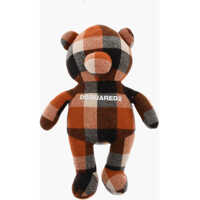 Brelocuri Checked Wool Teddy Bear Keyring Barbati
