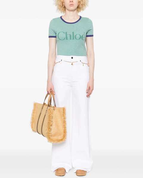 Tricouri Chloe Logo T-Shirt GREEN Femei (BM 18351031) 2