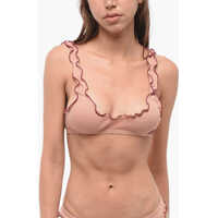 Sutiene Ribbed Soft Bra With Monogram Embroidery Femei