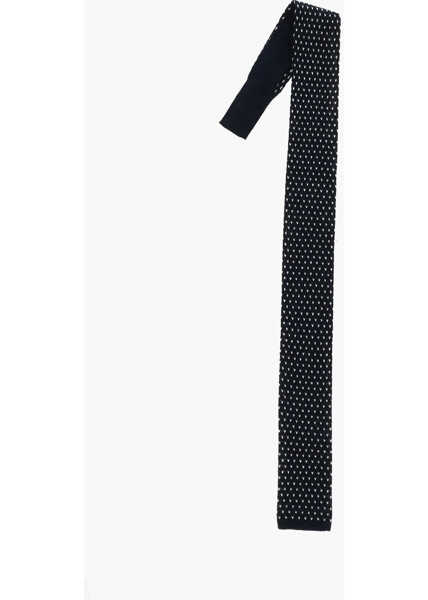 Cravate CORNELIANI Cc Collection Embroidered Cotton Tie Blue Barbati (BM 18351103) 1